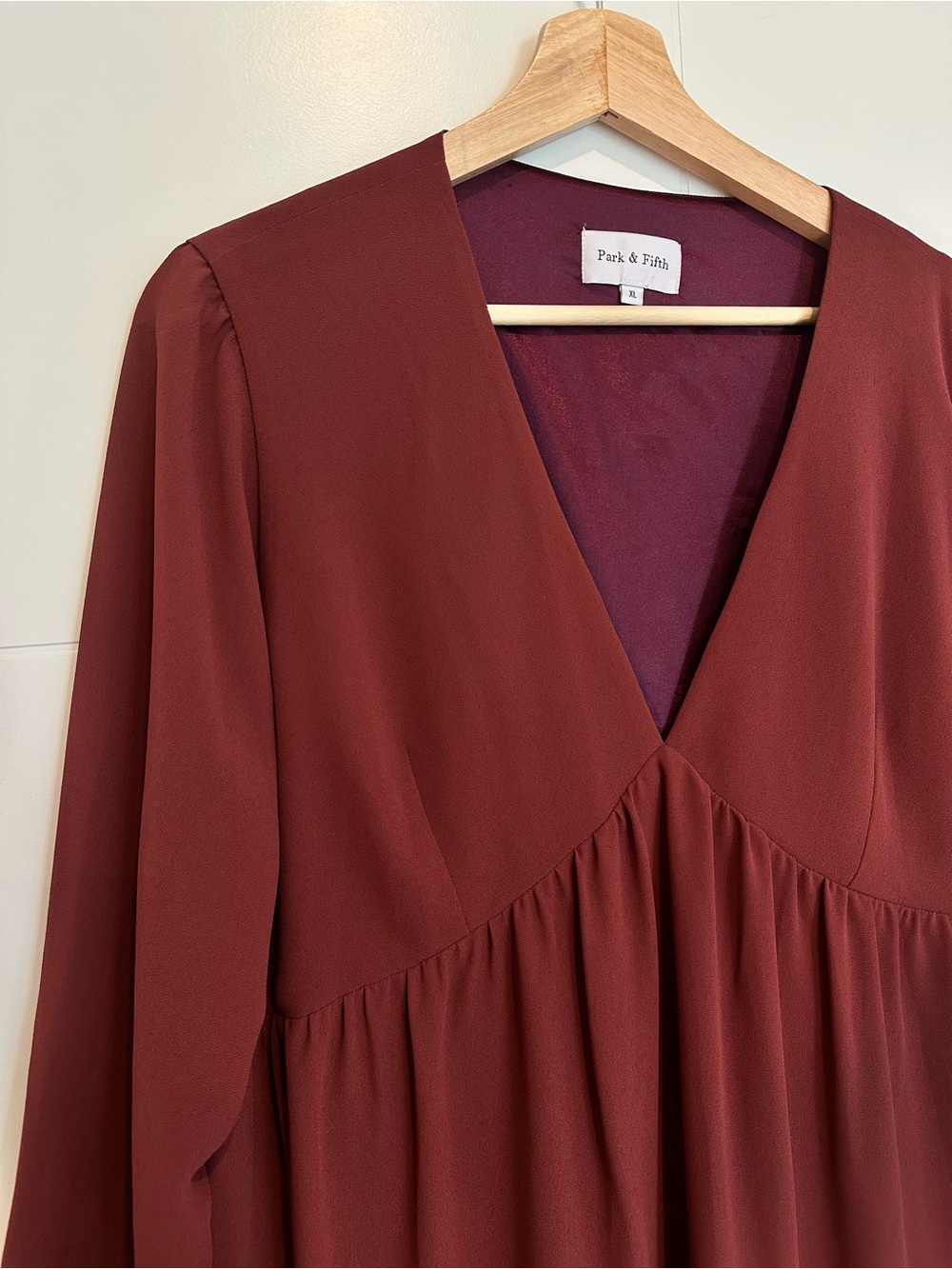 Park & Fifth Burgundy Midi Dress